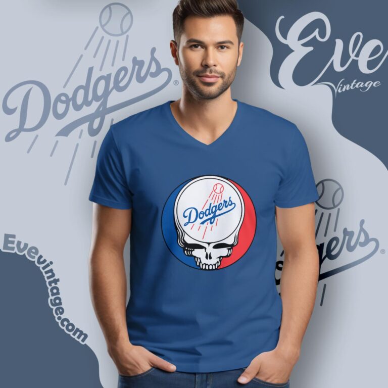 Los Angeles Dodgers Steal Your Face Grateful Dead Shirt V Neck TShirt Los Angeles Dodgers Steal Your Face Grateful Dead Shirt V Neck TShirt