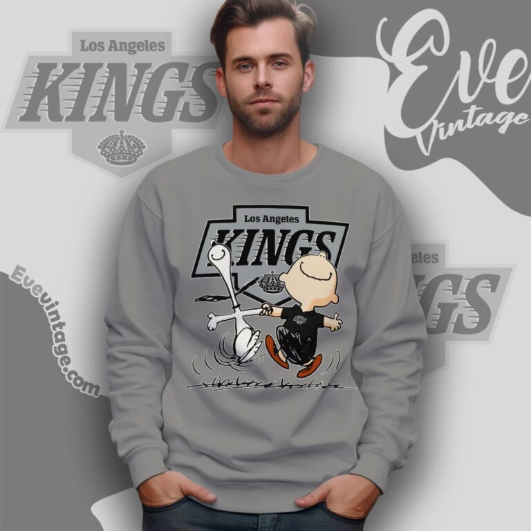 Los Angeles Kings Charlie Brown Snoopy Happy Dancing Shirt Sweatshirt Los Angeles Kings Charlie Brown Snoopy Happy Dancing Shirt Sweatshirt