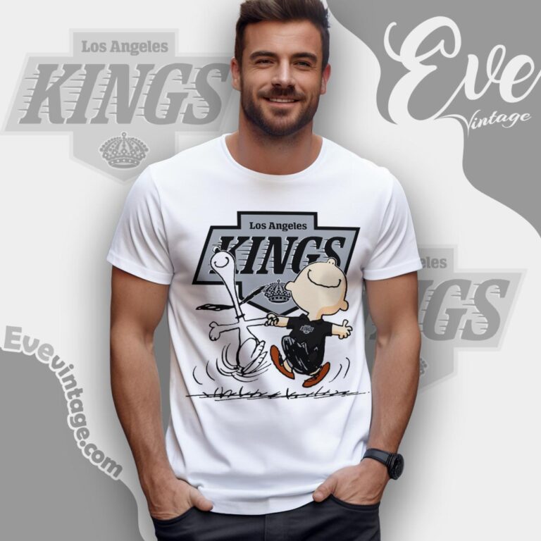 Los Angeles Kings Charlie Brown Snoopy Happy Dancing Shirt T Shirt Los Angeles Kings Charlie Brown Snoopy Happy Dancing Shirt T Shirt