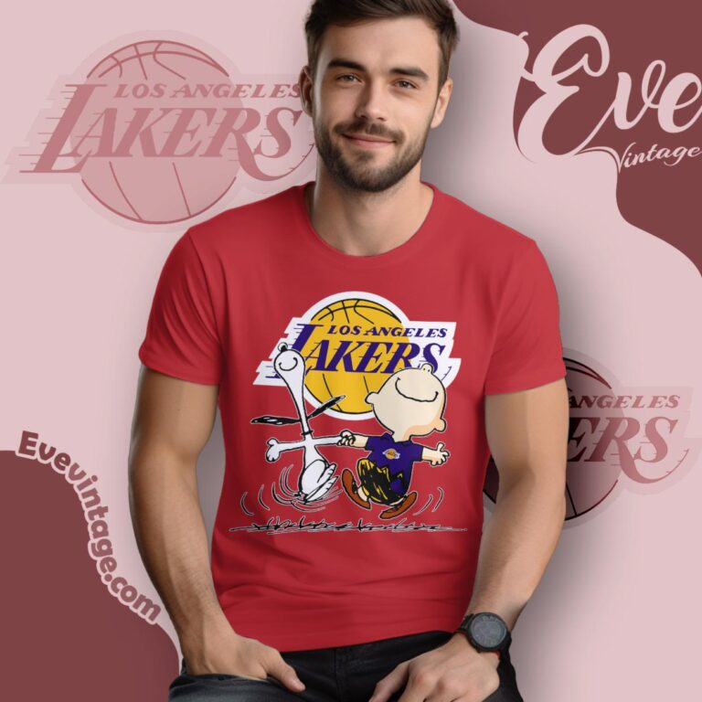 Los Angeles Lakers Charlie Brown Snoopy Happy Dancing Shirt T Shirt Los Angeles Lakers Charlie Brown Snoopy Happy Dancing Shirt T Shirt