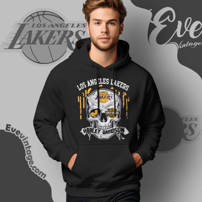 Los Angeles Lakers Harley Davidson Skull Hoodie Los Angeles Lakers Harley Davidson Skull Hoodie