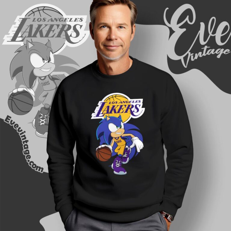 Los Angeles Lakers Sonic The Hedgehog Shirt Sweatshirt Los Angeles Lakers Sonic The Hedgehog Shirt Sweatshirt