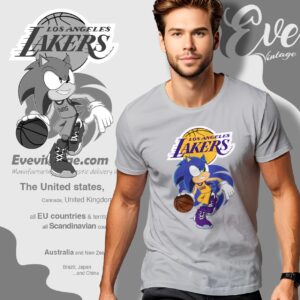 Los Angeles Lakers Sonic The Hedgehog Shirt T shirt