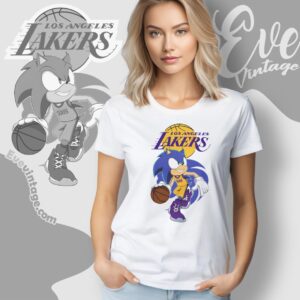 Los Angeles Lakers Sonic The Hedgehog Shirt Women T shirt