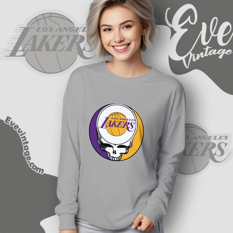 Los Angeles Lakers Steal Your Face Grateful Dead Shirt Long Sleeve Tee Los Angeles Lakers Steal Your Face Grateful Dead Shirt Long Sleeve Tee