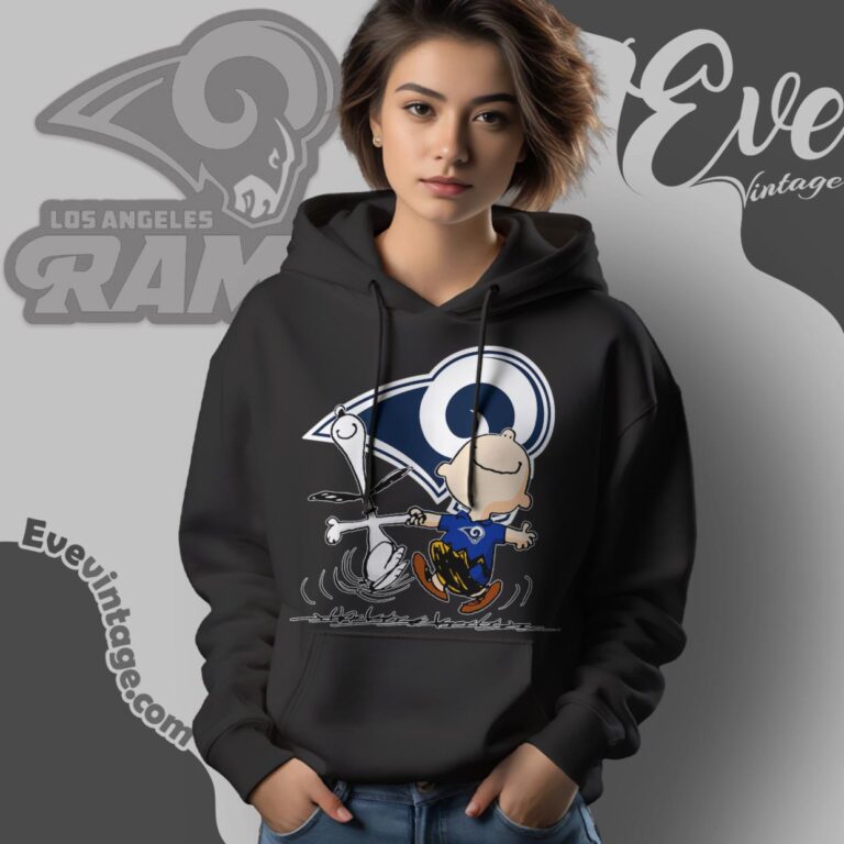 Los Angeles Rams Charlie Brown Snoopy Happy Dancing Shirt Hoodie Los Angeles Rams Charlie Brown Snoopy Happy Dancing Shirt Hoodie