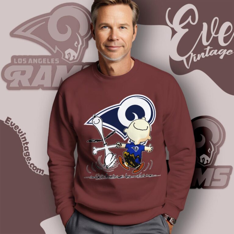 Los Angeles Rams Charlie Brown Snoopy Happy Dancing Shirt Sweatshirt Los Angeles Rams Charlie Brown Snoopy Happy Dancing Shirt Sweatshirt