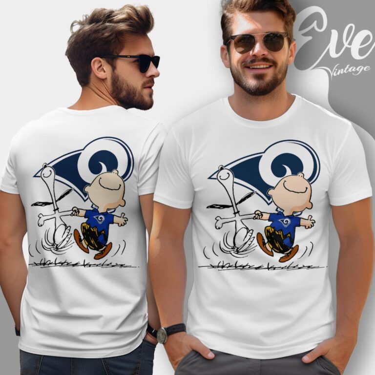 Los Angeles Rams Charlie Brown Snoopy Happy Dancing Shirt T Shirt Los Angeles Rams Charlie Brown Snoopy Happy Dancing Shirt T Shirt