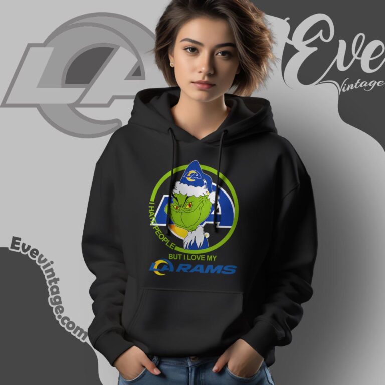Los Angeles Rams Christmas Grinch Shirt I Hate People But I Love My Rams Hoodie Los Angeles Rams Christmas Grinch Shirt I Hate People But I Love My Rams Hoodie