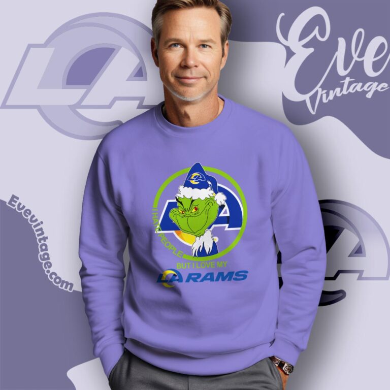 Los Angeles Rams Christmas Grinch Shirt I Hate People But I Love My Rams Sweatshirt Los Angeles Rams Christmas Grinch Shirt I Hate People But I Love My Rams Sweatshirt