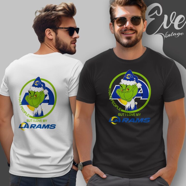 Los Angeles Rams Christmas Grinch Shirt I Hate People But I Love My Rams T Shirt Los Angeles Rams Christmas Grinch Shirt I Hate People But I Love My Rams T Shirt