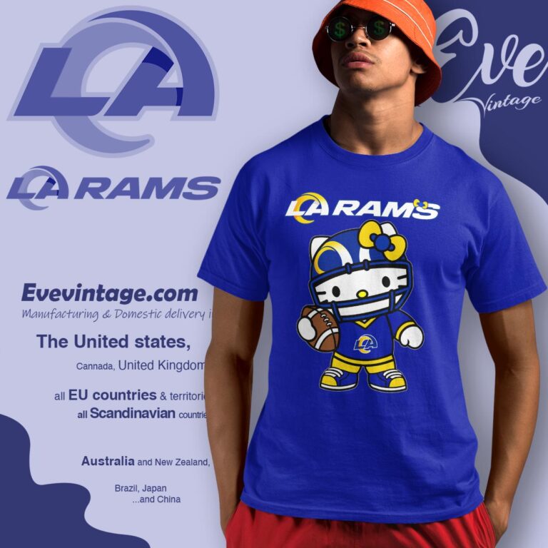Los Angeles Rams Hello Kitty T shirt Los Angeles Rams Hello Kitty T shirt