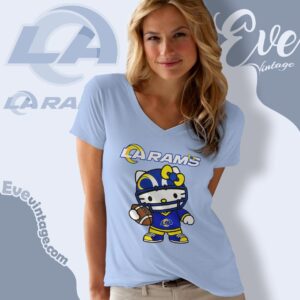 Los Angeles Rams Hello Kitty V Neck TShirt
