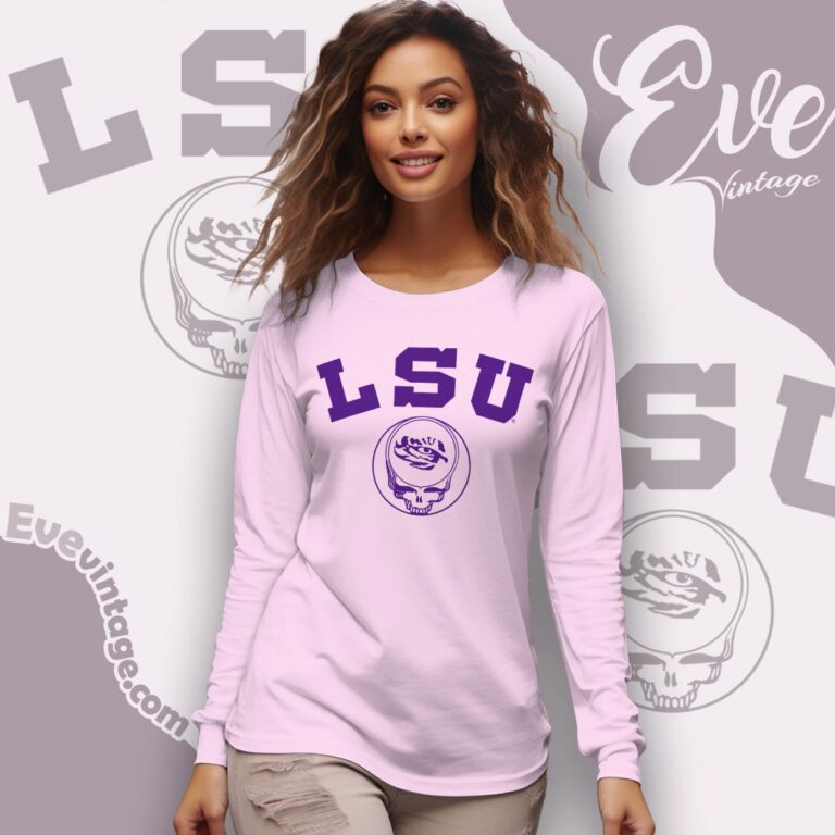 Lsu Grateful Dead Tiger Eye Stealie Shirt Long Sleeve Tee Lsu Grateful Dead Tiger Eye Stealie Shirt Long Sleeve Tee