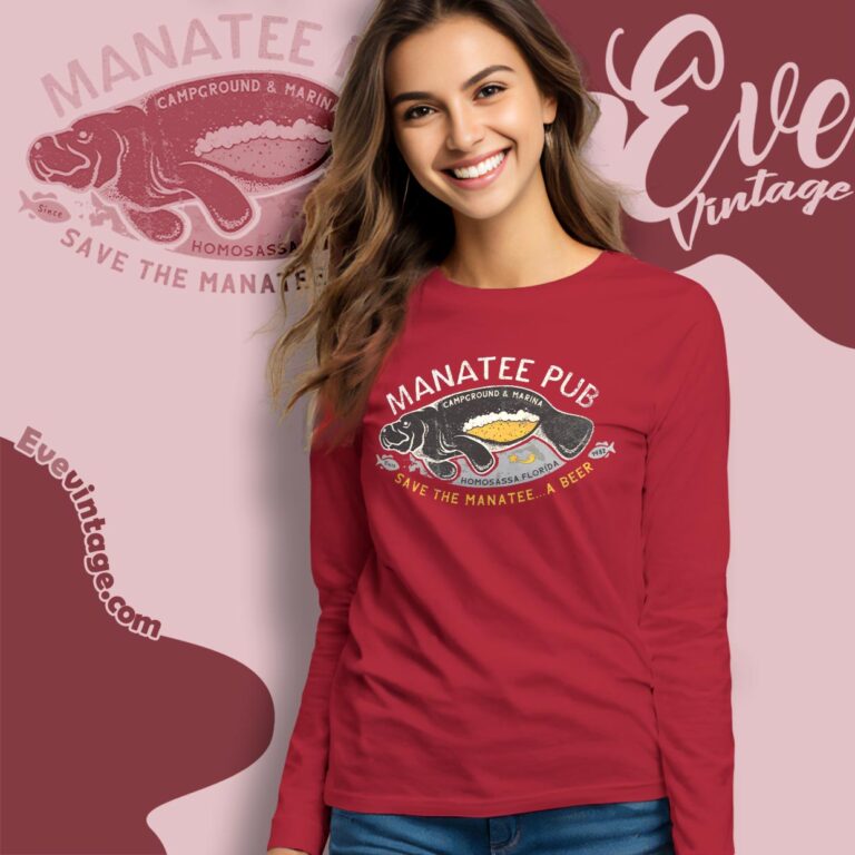 Manatee Pub Shirt Homosassa Florida Dive Bar Long Sleeve Tee Manatee Pub Shirt Homosassa Florida Dive Bar Long Sleeve Tee