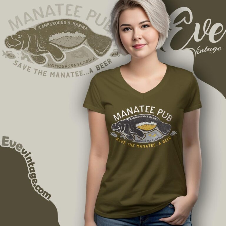 Manatee Pub Shirt Homosassa Florida Dive Bar V Neck TShirt Manatee Pub Shirt Homosassa Florida Dive Bar V Neck TShirt