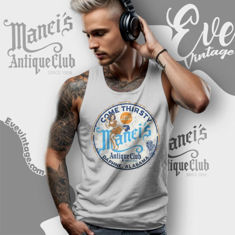 Manci's Antique Club Shirt Daphne Alabama Bar Tank Top Racerback Manci's Antique Club Shirt Daphne Alabama Bar Tank Top Racerback
