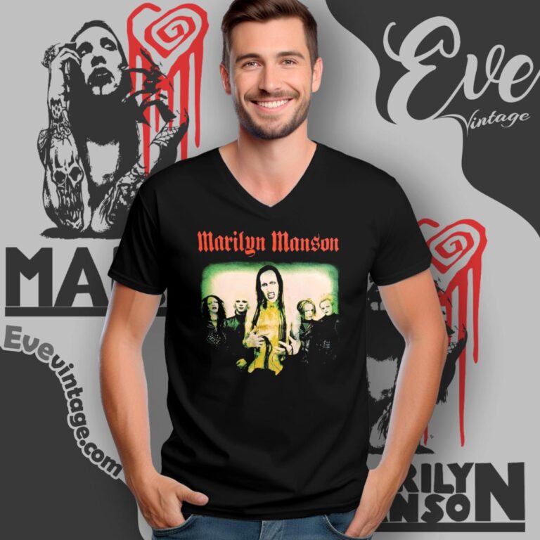 Marilyn Manson Shirt Guns God And Government Tour V Neck TShirt Marilyn Manson Shirt Guns God And Government Tour V Neck TShirt