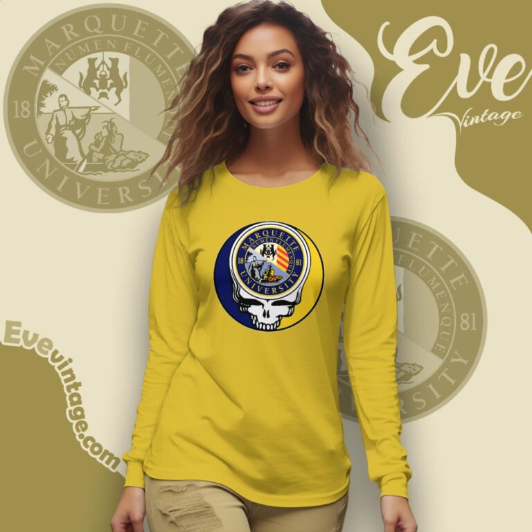 Marquette University Steal Your Face Grateful Dead Shirt Long Sleeve Tee Marquette University Steal Your Face Grateful Dead Shirt Long Sleeve Tee