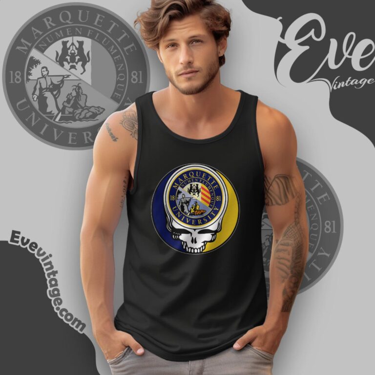 Marquette University Steal Your Face Grateful Dead Shirt Tank Top Racerback Marquette University Steal Your Face Grateful Dead Shirt Tank Top Racerback