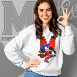 Maryland Terrapins Sonic The Hedgehog Basketball Sweatshirt