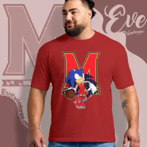 Maryland Terrapins Sonic The Hedgehog Basketball T shirt