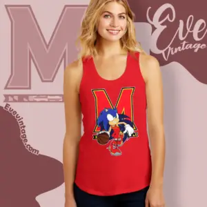 Maryland Terrapins Sonic The Hedgehog Basketball Tank Top Racerback