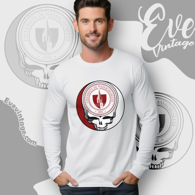 Massachusetts Amherst Steal Your Face Shirt Umass Grateful Dead Long Sleeve Tee Massachusetts Amherst Steal Your Face Shirt Umass Grateful Dead Long Sleeve Tee