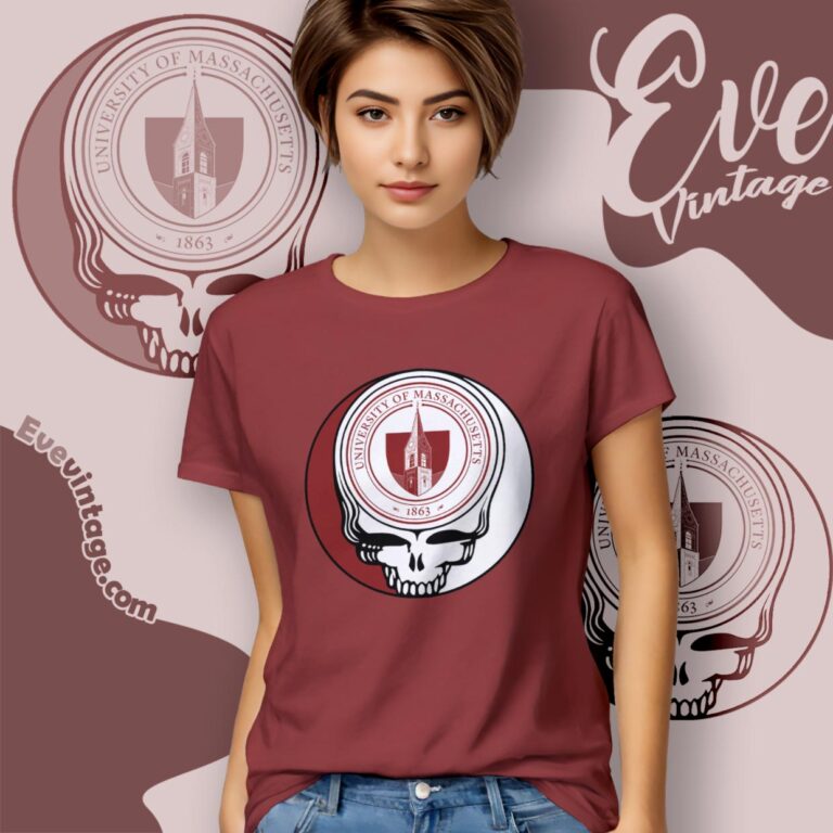 Massachusetts Amherst Steal Your Face Shirt Umass Grateful Dead Women T Shirt Massachusetts Amherst Steal Your Face Shirt Umass Grateful Dead Women T Shirt