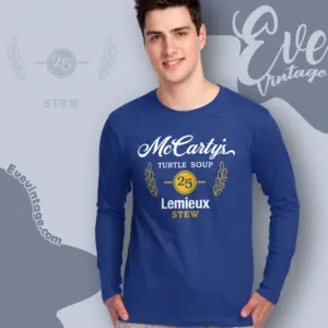 Mccartys Turtle Soup Claude Lemieux Stew Detroit Hockey Long Sleeve Tee