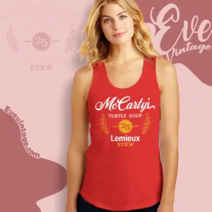 Mccartys Turtle Soup Claude Lemieux Stew Detroit Hockey Tank Top Racerback