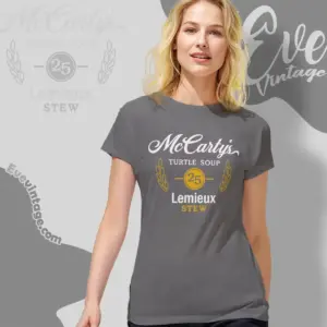 Mccartys Turtle Soup Claude Lemieux Stew Detroit Hockey Women T shirt