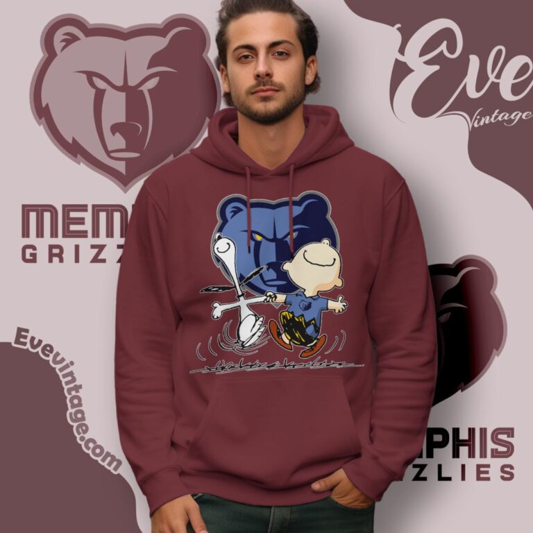 Memphis Grizzlies Charlie Brown Snoopy Happy Dancing Shirt Hoodie Memphis Grizzlies Charlie Brown Snoopy Happy Dancing Shirt Hoodie
