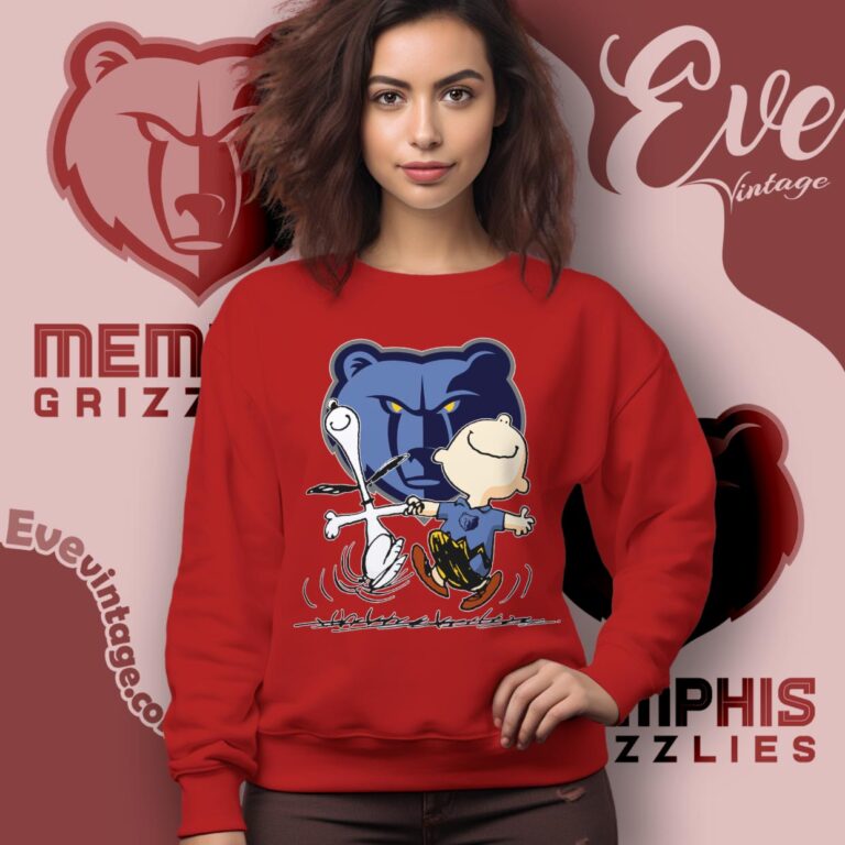 Memphis Grizzlies Charlie Brown Snoopy Happy Dancing Shirt Sweatshirt Memphis Grizzlies Charlie Brown Snoopy Happy Dancing Shirt Sweatshirt