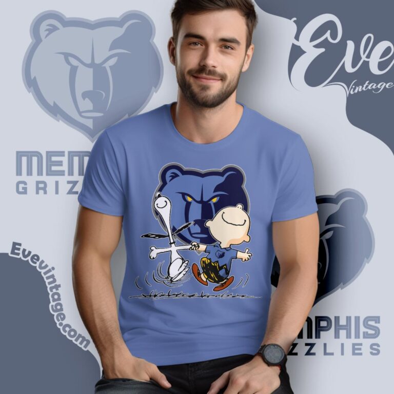 Memphis Grizzlies Charlie Brown Snoopy Happy Dancing Shirt T Shirt Memphis Grizzlies Charlie Brown Snoopy Happy Dancing Shirt T Shirt