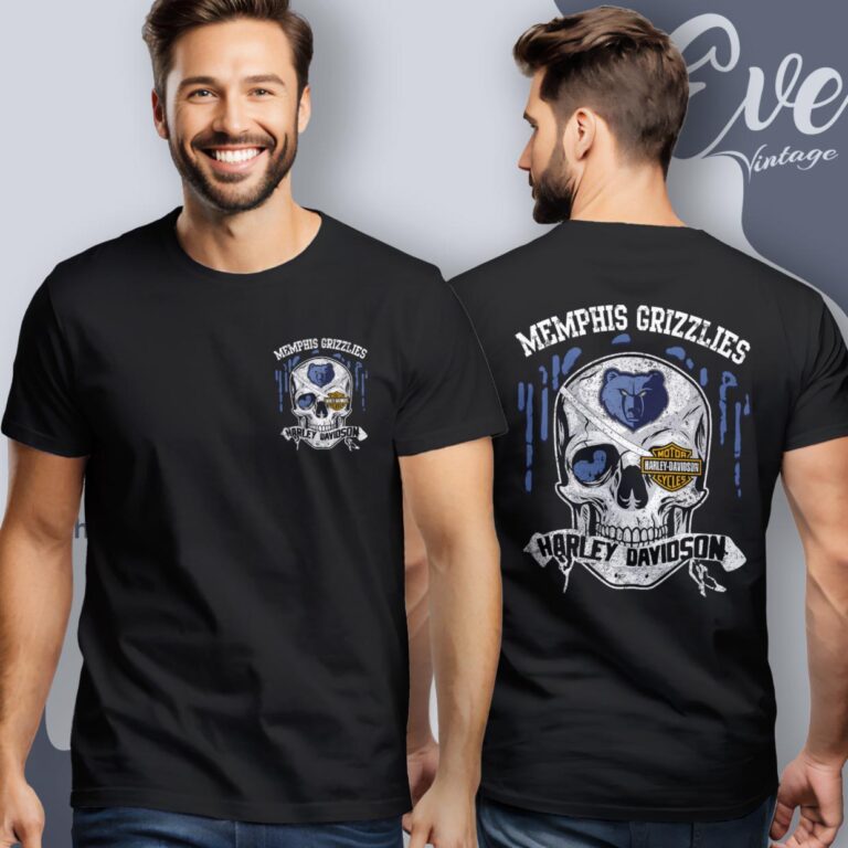 Memphis Grizzlies Harley Davidson Skull Women T Shirt Memphis Grizzlies Harley Davidson Skull Women T Shirt