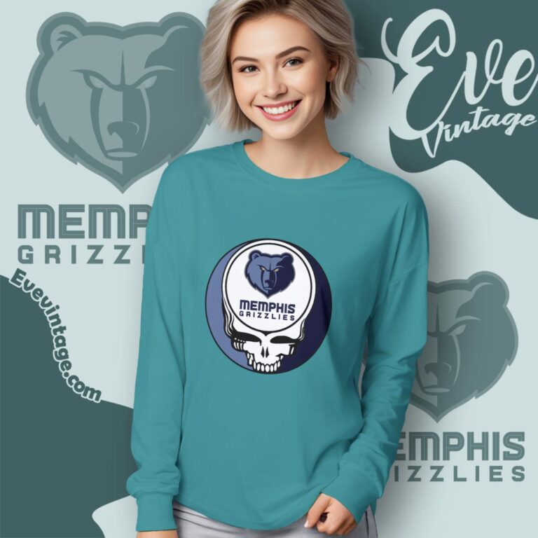 Memphis Grizzlies Steal Your Face Grateful Dead Shirt Long Sleeve Tee Memphis Grizzlies Steal Your Face Grateful Dead Shirt Long Sleeve Tee
