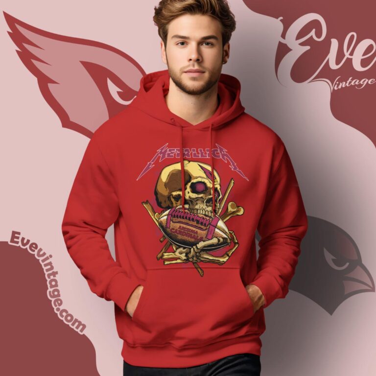 Metallica Arizona Cardinals Skull Shirt Hoodie Metallica Arizona Cardinals Skull Shirt Hoodie