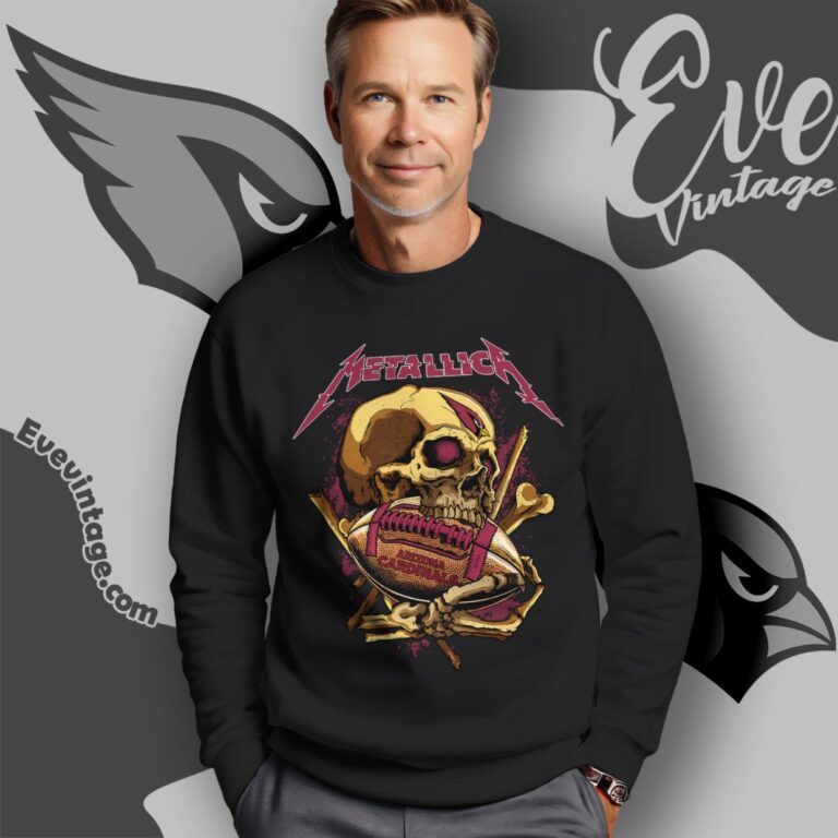 Metallica Arizona Cardinals Skull Shirt Sweatshirt Metallica Arizona Cardinals Skull Shirt Sweatshirt