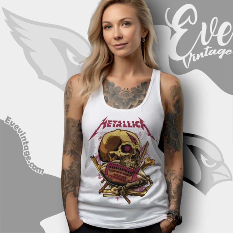 Metallica Arizona Cardinals Skull Shirt Tank Top Racerback Metallica Arizona Cardinals Skull Shirt Tank Top Racerback