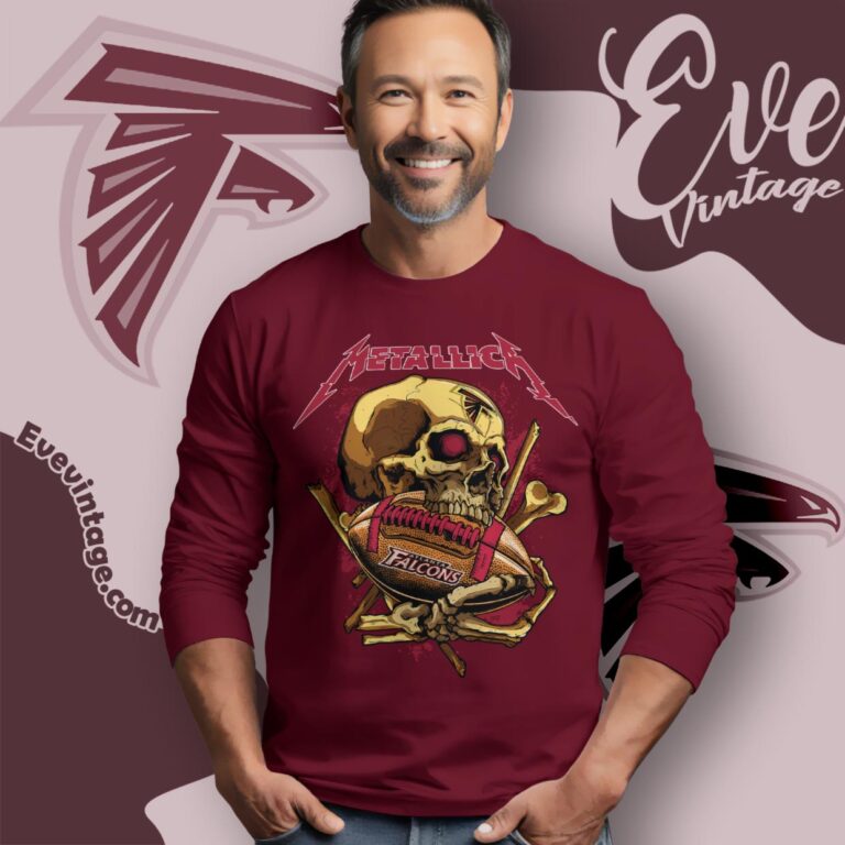 Metallica Atlanta Falcons Skull Shirt Long Sleeve Tee Metallica Atlanta Falcons Skull Shirt Long Sleeve Tee