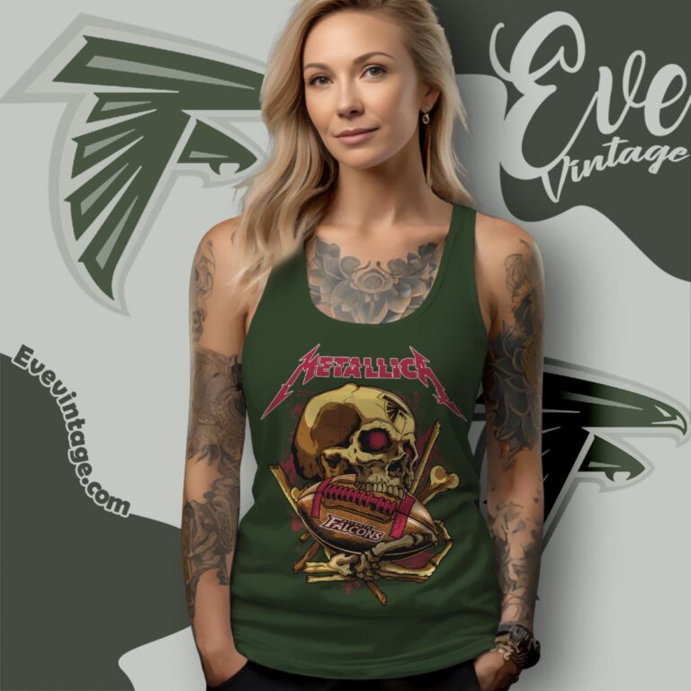Metallica Atlanta Falcons Skull Shirt Tank Top Racerback Metallica Atlanta Falcons Skull Shirt Tank Top Racerback