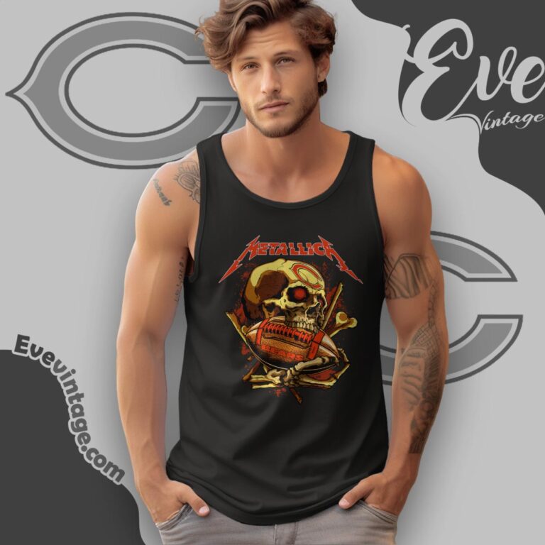 Metallica Chicago Bears Skull Shirt Tank Top Racerback Metallica Chicago Bears Skull Shirt Tank Top Racerback