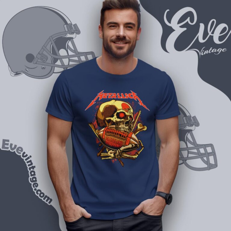 Metallica Cleveland Browns Skull Shirt T Shirt Metallica Cleveland Browns Skull Shirt T Shirt