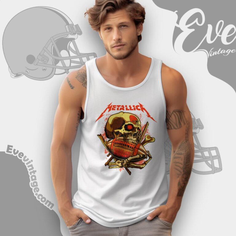 Metallica Cleveland Browns Skull Shirt Tank Top Racerback Metallica Cleveland Browns Skull Shirt Tank Top Racerback