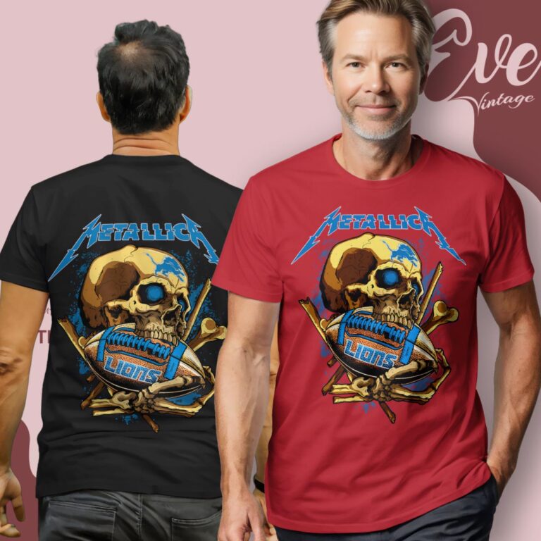 Metallica Detroit Lions Skull Shirt T Shirt Metallica Detroit Lions Skull Shirt T Shirt