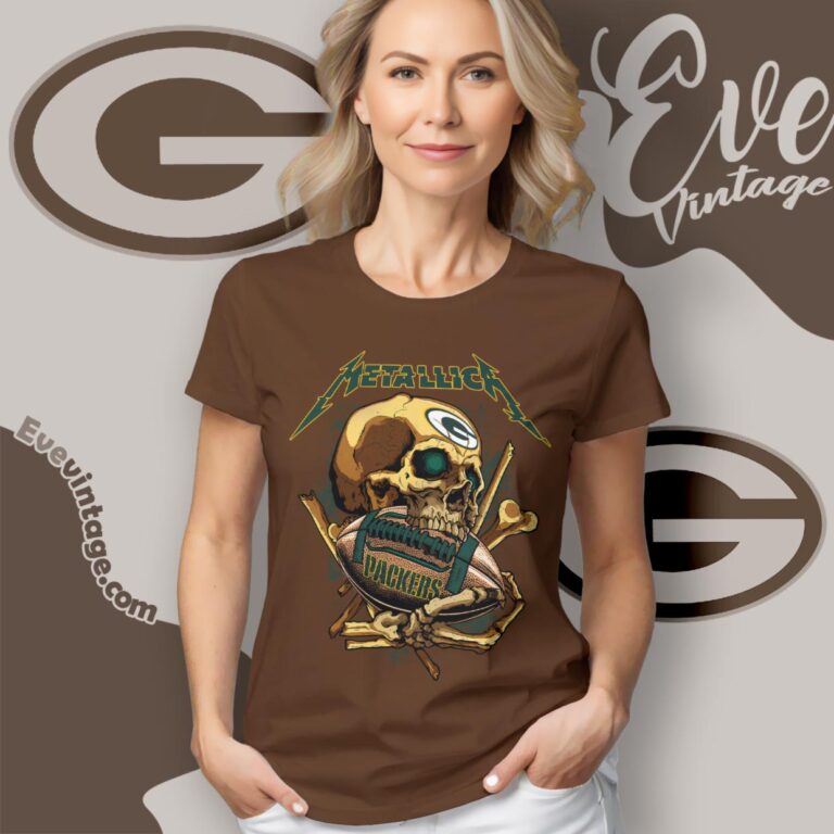 Metallica Green Bay Packers Skull Shirt Women T Shirt Metallica Green Bay Packers Skull Shirt Women T Shirt