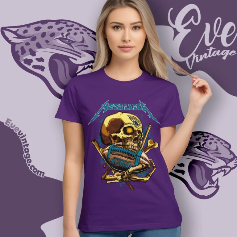 Metallica Jacksonville Jaguars Skull Shirt Women T Shirt Metallica Jacksonville Jaguars Skull Shirt Women T Shirt