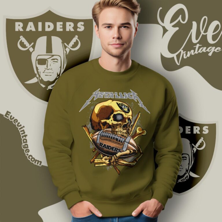 Metallica Las Vegas Raiders Skull Shirt Sweatshirt Metallica Las Vegas Raiders Skull Shirt Sweatshirt