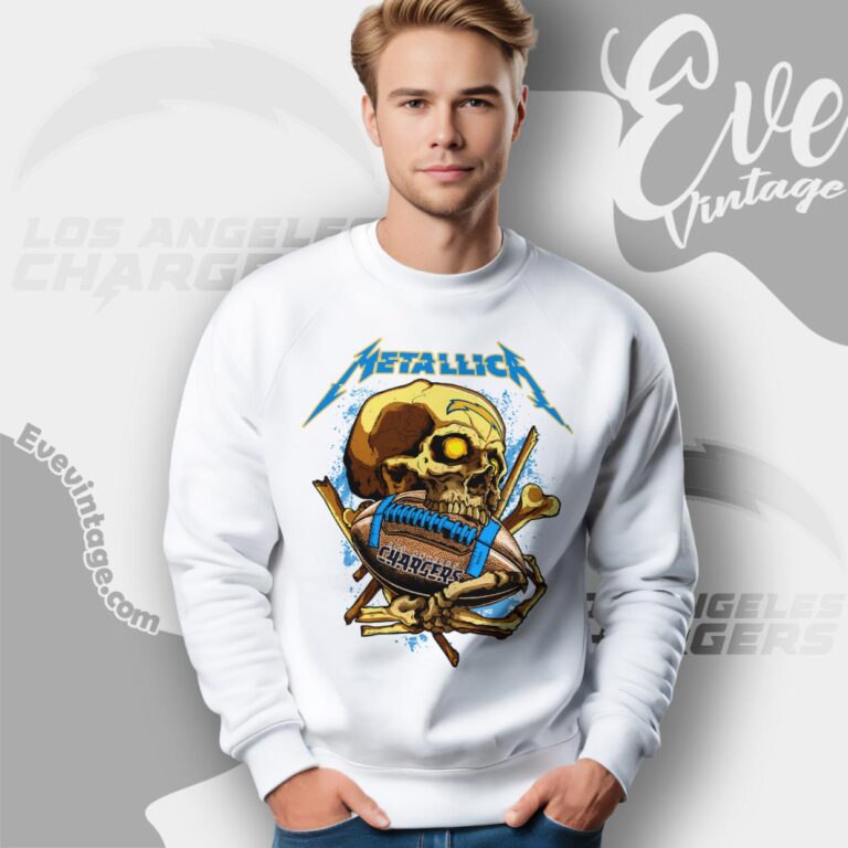 Metallica Los Angeles Chargers Skull Shirt Sweatshirt Metallica Los Angeles Chargers Skull Shirt Sweatshirt